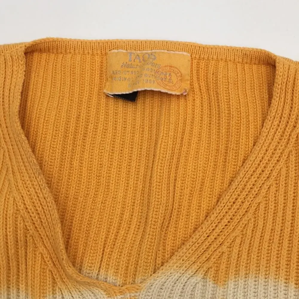 TAOS tye-die yellow unisex sweater EUC size Large